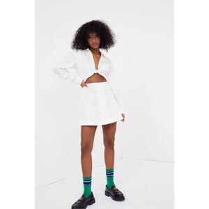 NWT For Love & Lemons Jocelyn White Mini Dress Size XS